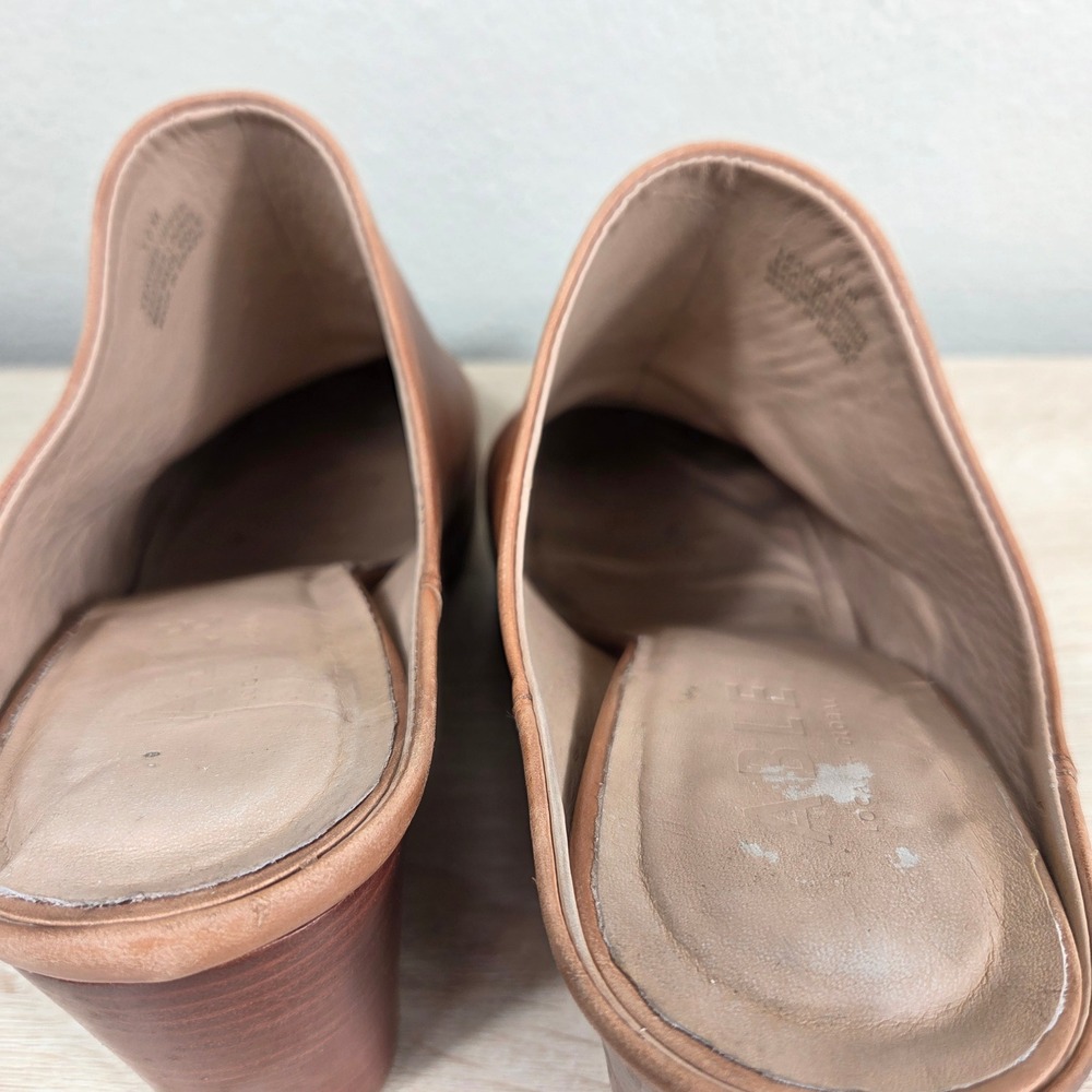 ABLE Brown Leather Pointed Toe Heeled Mules Women's 10 Made in Brazil - Picture 7 of 15